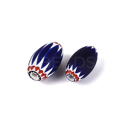 Handmade Millefiori Glass Barrel Beads LA-N002-09E-1