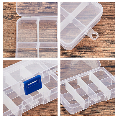8 Grids Transparent Acrylic Bead Organizer Containers CON-WH0087-32-1
