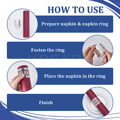 50Pcs Metallic Paper Napkin Rings AJEW-GF0007-54A-1
