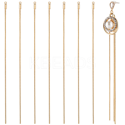 20Pcs Brass Snake Chain Tassel Pendants KK-BBC0013-66-1