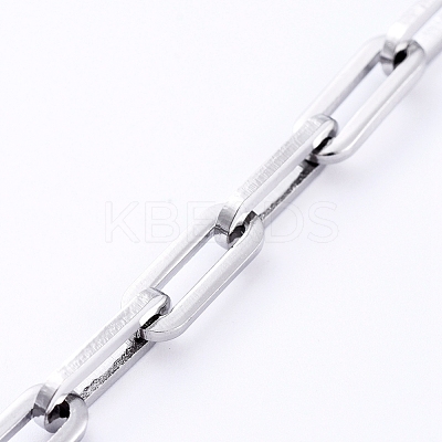 Non-Tarnish 304 Stainless Steel Paperclip Chains CHS-D031-02P-1