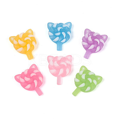 Luminous & Frosted Transparent Resin Cabochons RESI-T026-07M-1