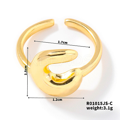 Fashionable Letter Brass Open Cuff for Women UR6840-3-1
