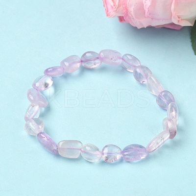 Natural Amethyst Beaded Stretch Bracelets for Women BJEW-K213-C23-1