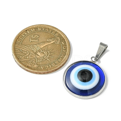 Stainless Steel Pave Resin Pendants PALLOY-JF02401-1