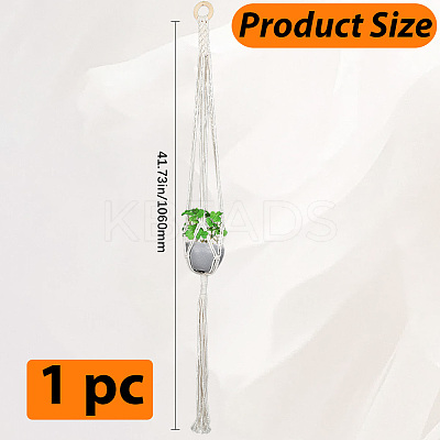 Cotton Macrame Plant Hangers AJEW-WH20072-57A-1