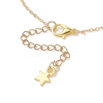 Alloy Glass Flower Beads Link Bracelets BJEW-JB13259-1