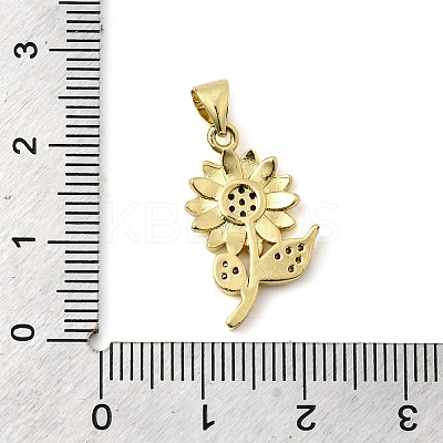 Brass Micro Pave Cubic Zirconia Pendants KK-I360-074G-1