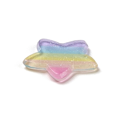 Rainbow Color Style Acrylic Plastic Cabochons X-OACR-R269-05B-1
