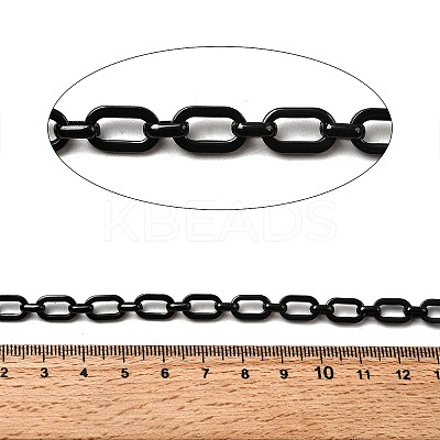 304 Stainless Steel Rectangle Link Chains CHS-S012-26B-A-1