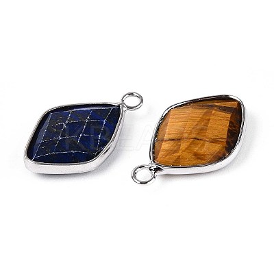 Natural & Synthetic Mixed Stone Faceted Pendants G-T144-69M-1