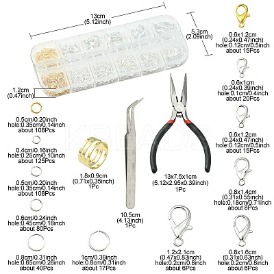70Pcs 6 Style Zinc Alloy Lobster Claw Clasps DIY-YW0006-92-1