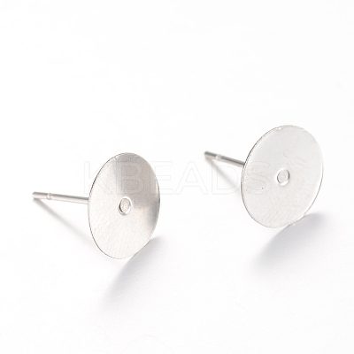 Tarnish Resistant 304 Stainless Steel Stud Earring Findings LS-X-STAS-T007-8mm-01-1