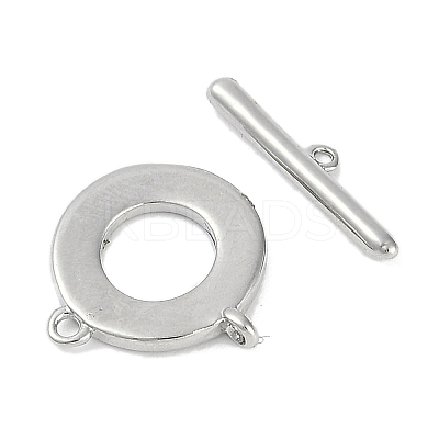 Brass & Shell Toggle Clasps KK-K391-10P-1