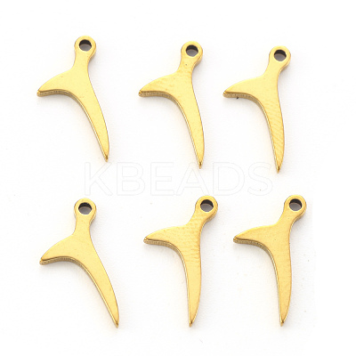 PVD Vacuum Plating 304 Stainless Steel Charms STAS-N092-28G-1
