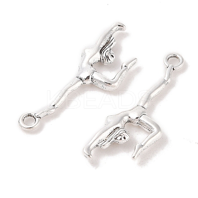 Tibetan Style Zinc Alloy Dancer Pendants X-TIBEP-R334-283AS-RS-1