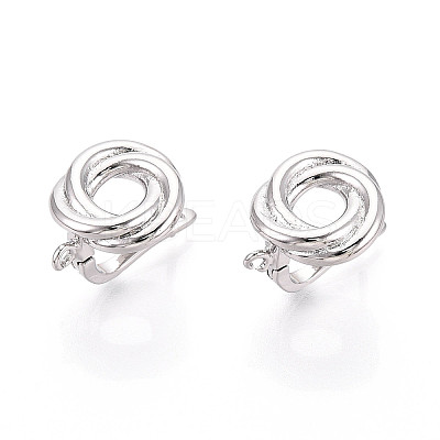 Brass Hoop Earring Findings KK-N267-31P-1