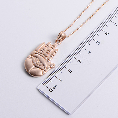 Vintage Gothic Stainless Steel Hamsa Hand Pendant Necklaces EA4293-1
