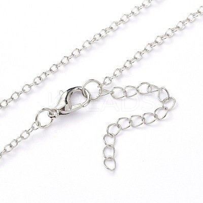 Luminous Alloy Locket Pendant Necklaces NJEW-F284-05B-1