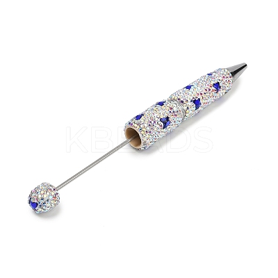 Polymer Clay Rhinestones Ball-Point Pen OFST-D300-04P-D-1