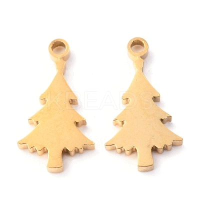 Christmas 304 Stainless Steel Charms STAS-O142-59G-1