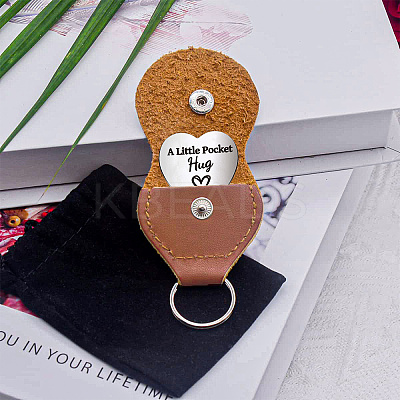 1 Set Friendship Theme Heart Double-Sided Engraved Stainless Steel Commemorative Decision Maker Coin AJEW-GL0001-60-005-1