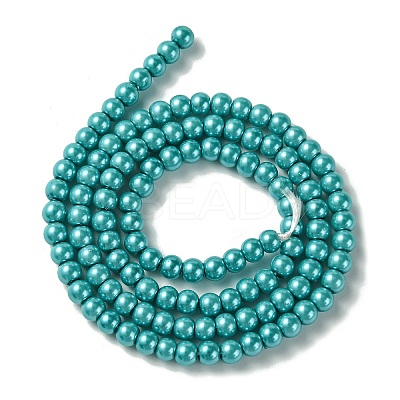 Eco-Friendly Dyed Glass Pearl Round Beads Strands LS-HY-A002-4mm-RB073-1