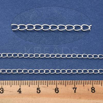 Brass Curb Chains KK-P304-02A-S-1