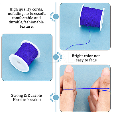 15Rolls 15 Colors Nylon Chinese Knotting Cord NWIR-PH0001-96-1