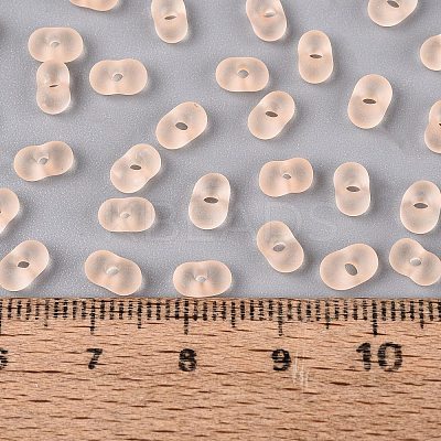 FGB Frosted Transparent Glass Seed Beads SEED-N013-06A-03-1