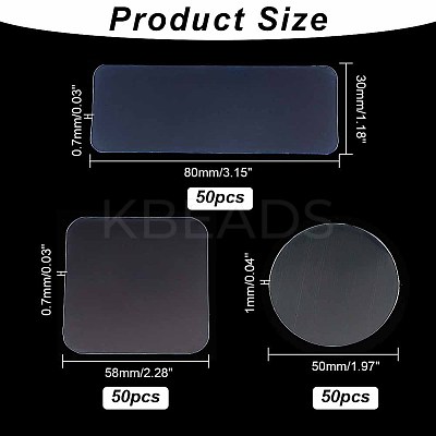 150pcs 3 Style Transparent Acrylic Double-sided Adhesive Stickers FIND-AR0004-26-1