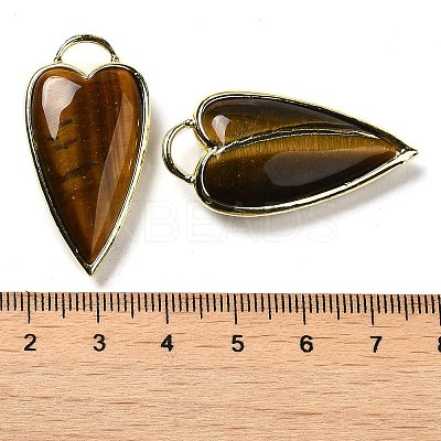 Natural Tiger Eye Pendants G-K347-01G-08-1