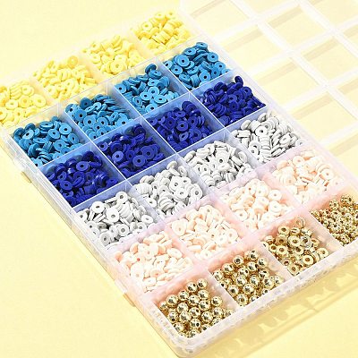 DIY Heishi Polymer Clay Beads Jewelry Making Finding Kit DIY-FS0005-94A-1