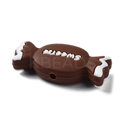 Candy with Word Sweetie Food Grade Silicone Focal Beads SIL-G008-01A-01-1