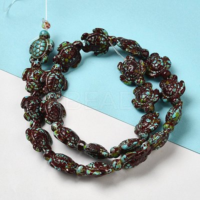 Synthetic Turquoise Dyed Beads Strands G-P507-05I-1