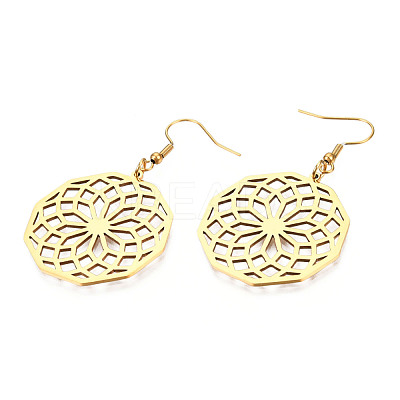 201 Stainless Steel Dangle Earrings STAS-S105-JN606-2-1