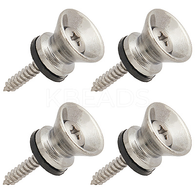 4 Sets Alloy Guitar Strap Button Tail Nails for Acoustic and Folk Instruments FIND-CN0002-19-1