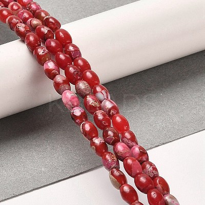 Synthetic Regalite/Imperial Jasper/Sea Sediment Jasper Beads Strands G-F765-J01-01-1