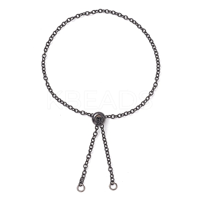 3Pcs 3 Colors Adjustable Stainless Steel Cable Chain Slider Bracelet Making AJEW-JB01232-1