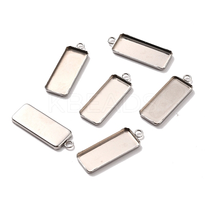 Non-Tarnish 304 Stainless Steel Pendant Cabochon Settings STAS-Z037-06P-1
