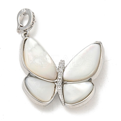 Brass Micro Pave Clear Cubic Zirconia Pendants KK-L211-020P-02-1