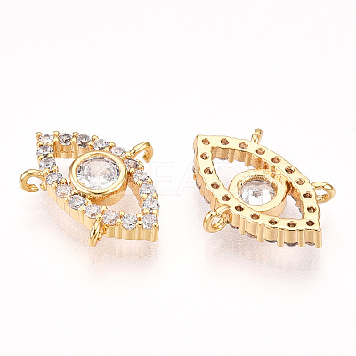 Brass Pave Clear Cubic Zirconia Charms KK-N254-170G-1
