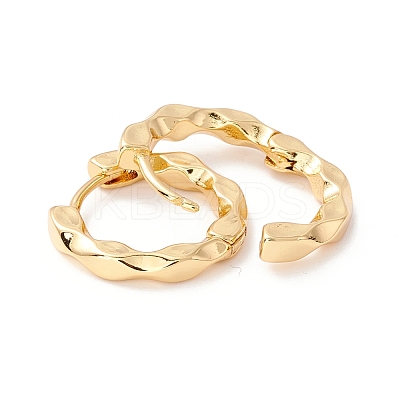 Hammered Small Huggie Hoop Earrings for Girl Women EJEW-I260-06G-NR-1