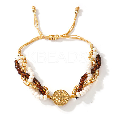 Adjustable Brass Link Bracelets FL7524-2-1