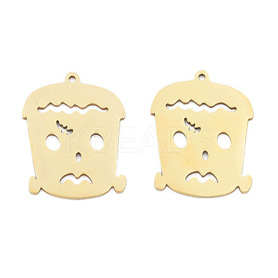 Ion Plating(IP) 201 Stainless Steel Pendants STAS-N098-087LG-1