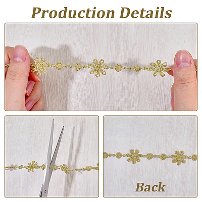 7.5Yards Polyester Lace Trims SRIB-GF0001-54D-1