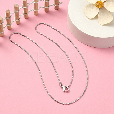 Brass Round Snake Chain Necklace for Men Women MAK-YW0001-11-1