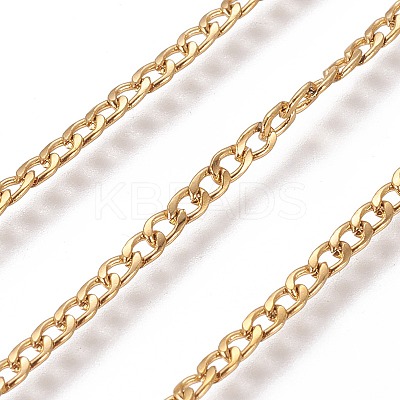 304 Stainless Steel Curb Chains CHS-E018-05G-1
