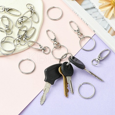 10Pcs Iron Swivel Snap Hooks Clasps IFIN-YW0003-39-1