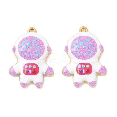 304 Stainless Steel Enamel Pendants STAS-Q119-05G-03-1